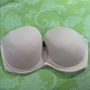 Tan strapless bra